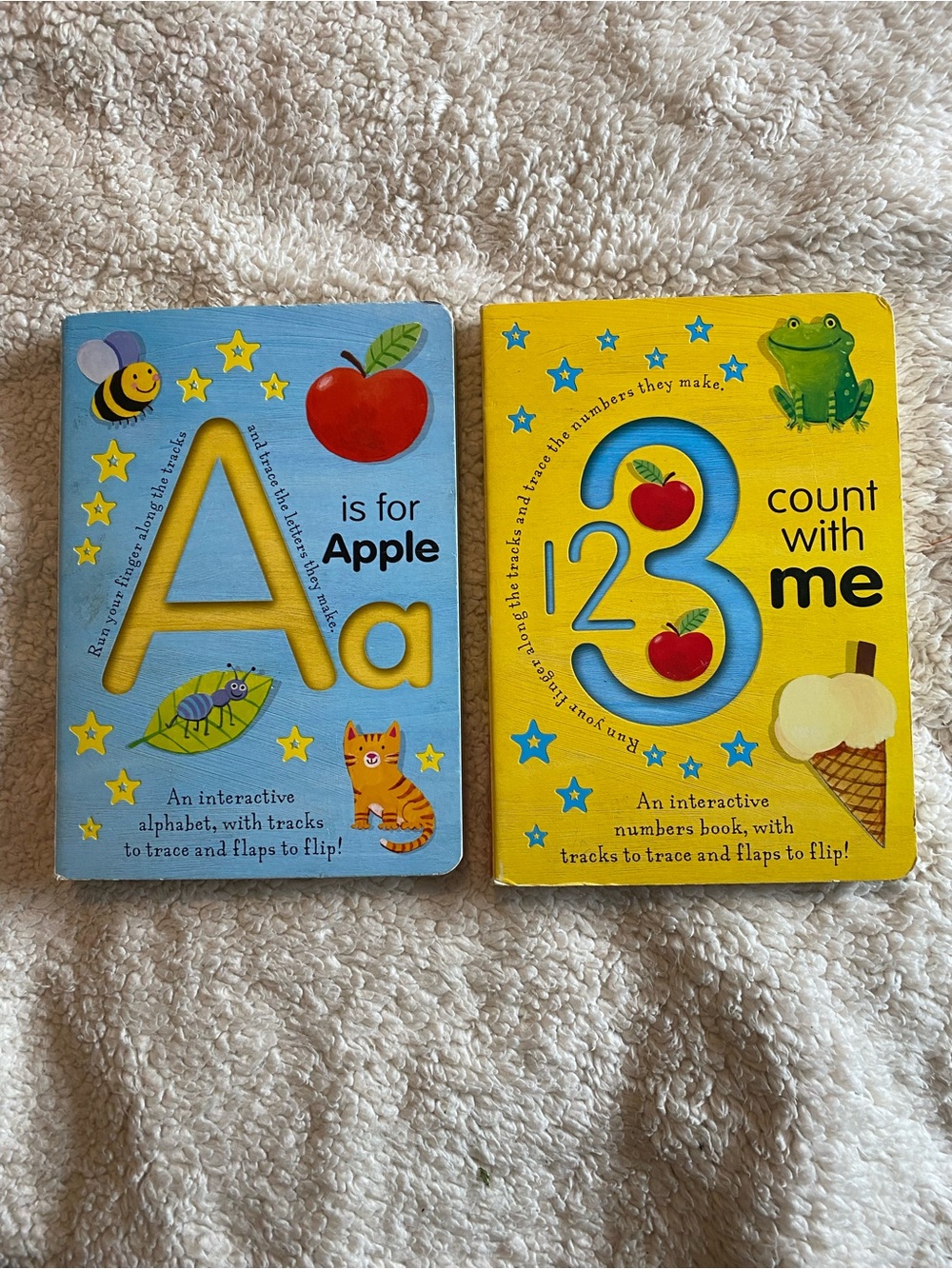 Interactive alphabet and numbers books